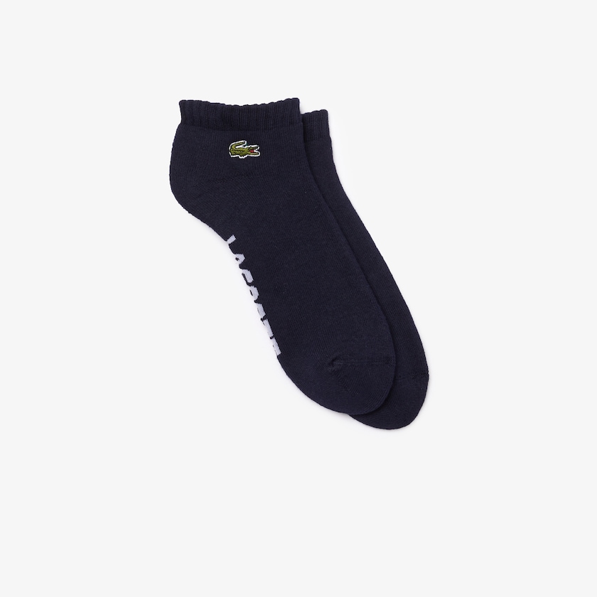 Calcetines Lacoste SPORT Branded Low-Cut Cotton Hombre Azul Marino Azules Blancos | SG4-86688F0