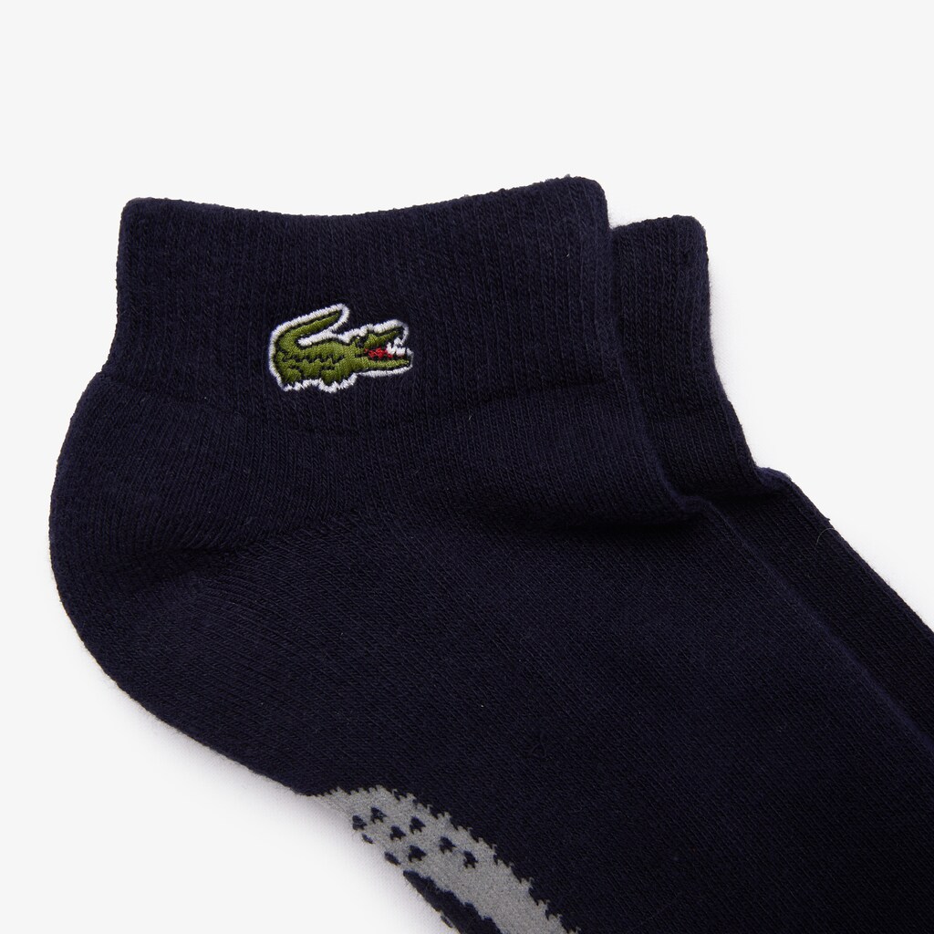 Calcetines Lacoste SPORT Printed Crocodile Low-Cut Cotton Hombre Azul Marino Azules Grises | RO4-50875S2