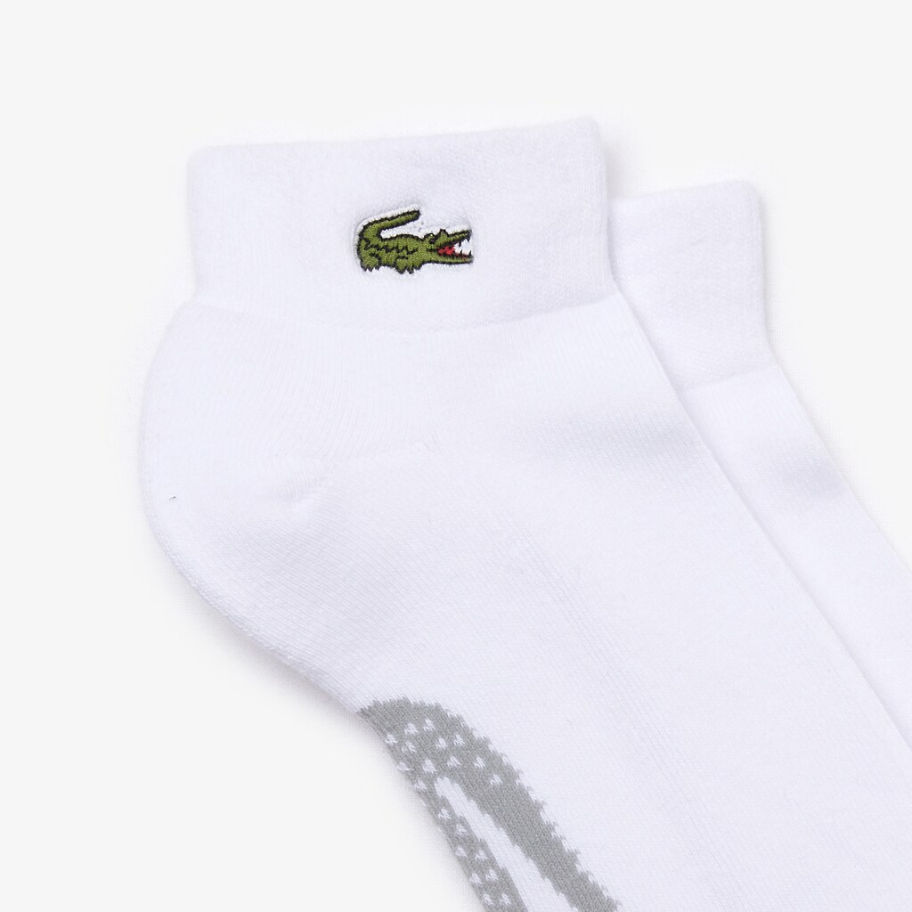 Calcetines Lacoste SPORT Printed Crocodile Low-Cut Cotton Hombre Blancos Grises | NO8-79977E3