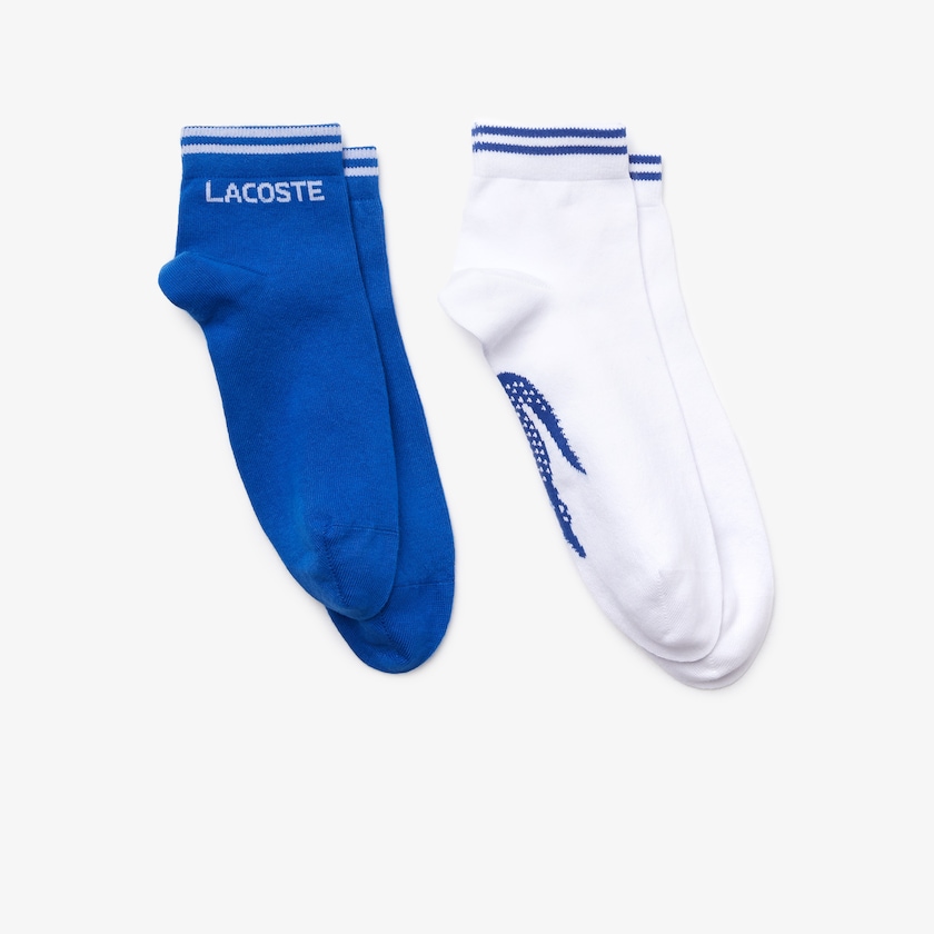 Calcetines Lacoste Two-Pack Of SPORT Cotton Hombre Azules Blancos | CA9-03380N2
