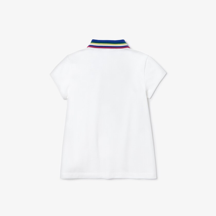 Camisa Polo Lacoste Niños Blancos A-Line Cotton Piqué ID4-08270L5