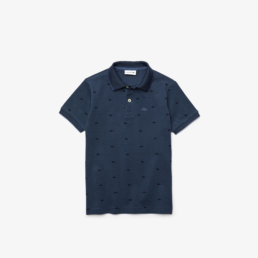 Camisa Polo Lacoste Niños Azules Azul Marino Azules Allover Croc-Print IX1-67626P1