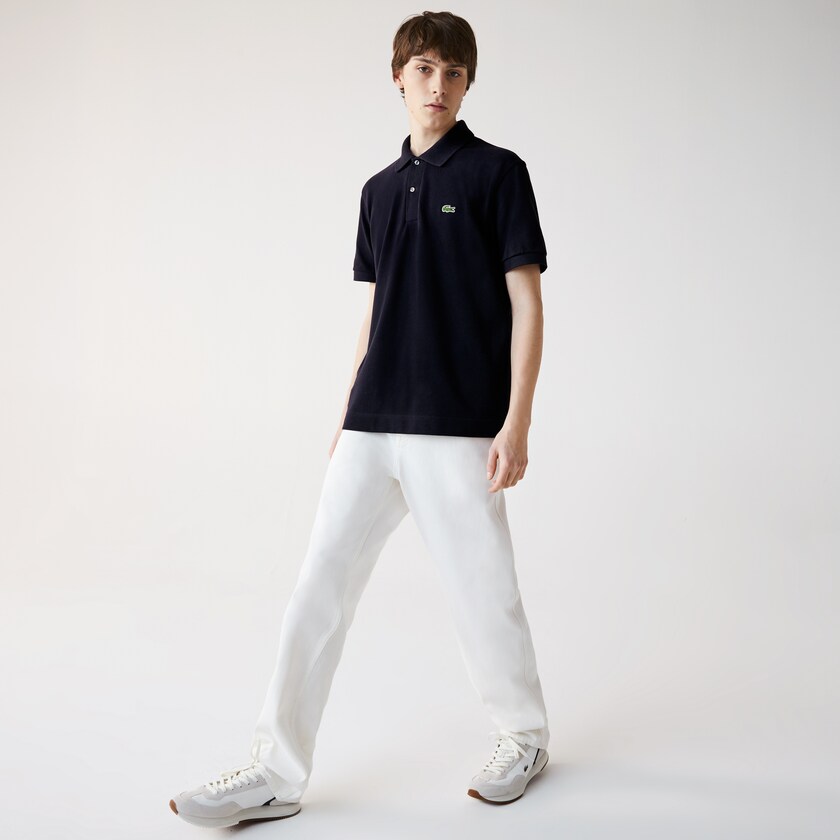Camisa Polo Lacoste Classic Fit Organic Cotton Piqué Hombre Azul Marino Azules | IH4-94199U1