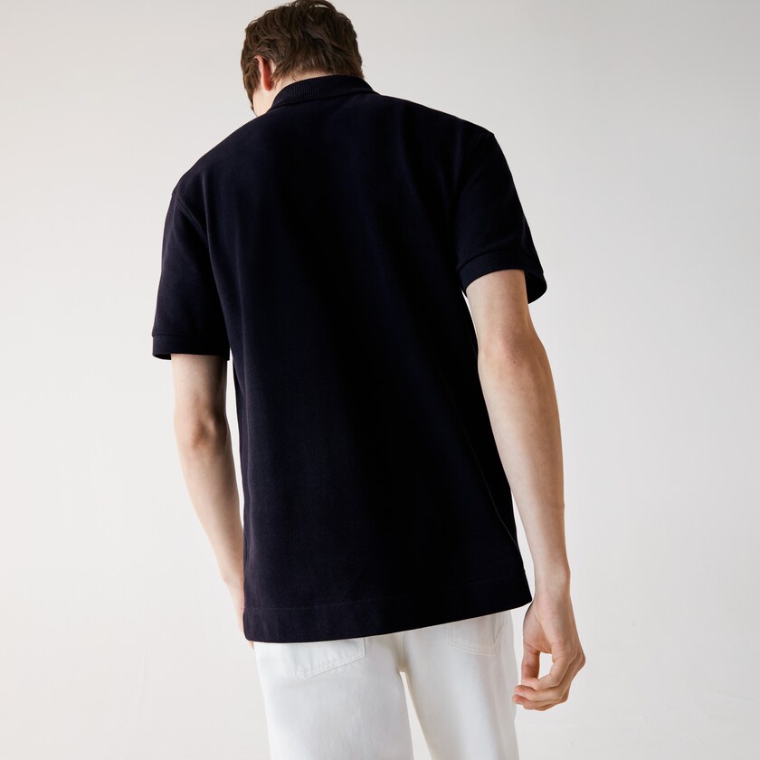 Camisa Polo Lacoste Classic Fit Organic Cotton Piqué Hombre Azul Marino Azules | IH4-94199U1