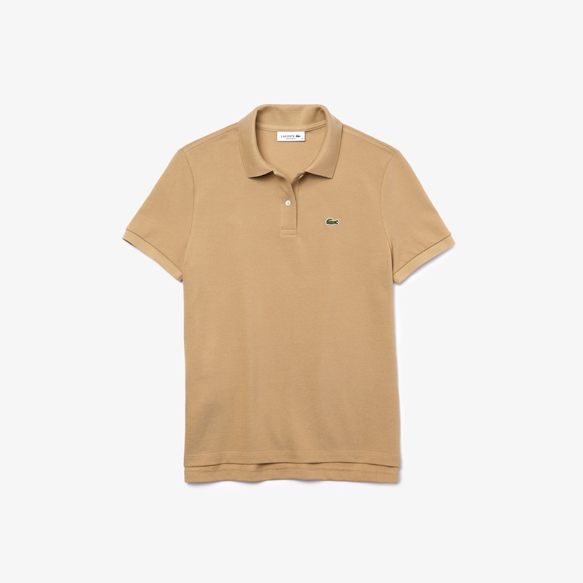 Camisa Polo Lacoste Classic Fit Soft Cotton Petit Piqué Mujer Beige | PC8-51315O5