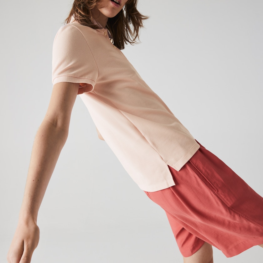 Camisa Polo Lacoste Classic Fit Soft Cotton Petit Piqué Mujer Rosas Claro | IW2-80648Y8