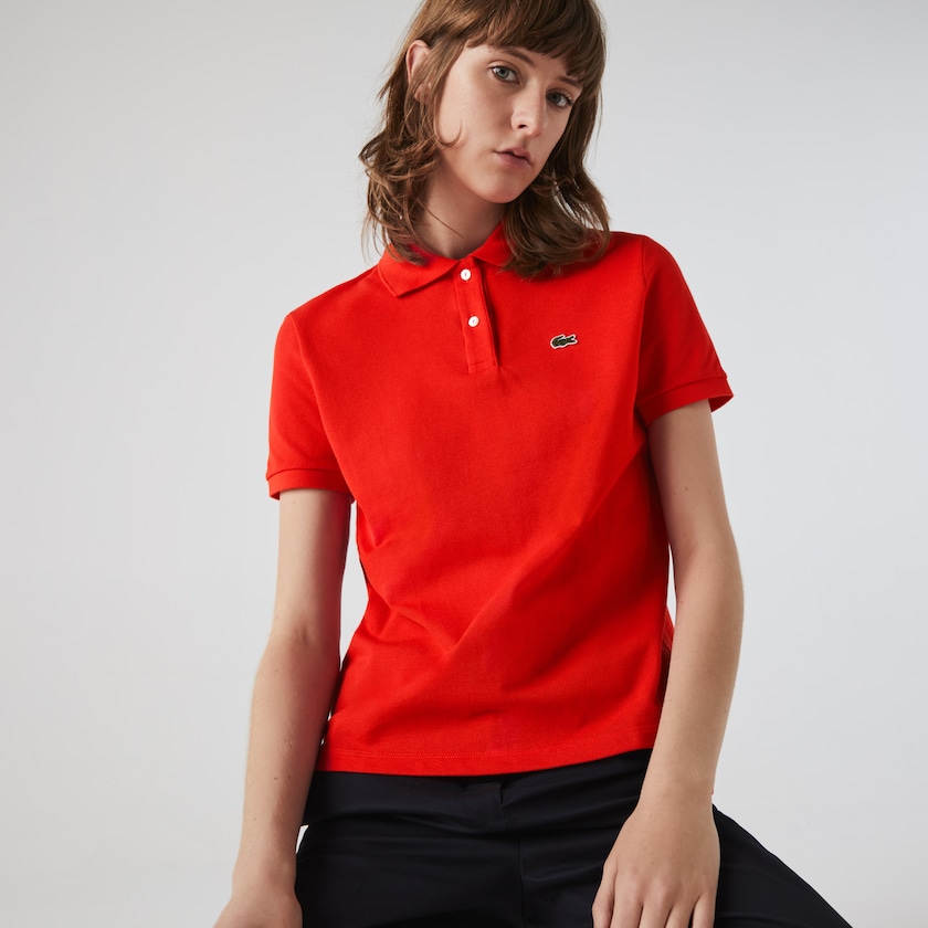Camisa Polo Lacoste Classic Fit Soft Cotton Petit Piqué Mujer Rojos | GX7-24972L6