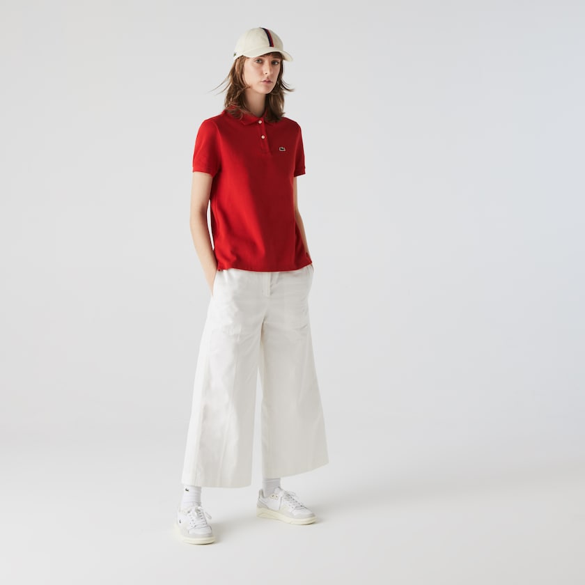Camisa Polo Lacoste Classic Fit Soft Cotton Petit Piqué Mujer Rojos | NY0-48604O8