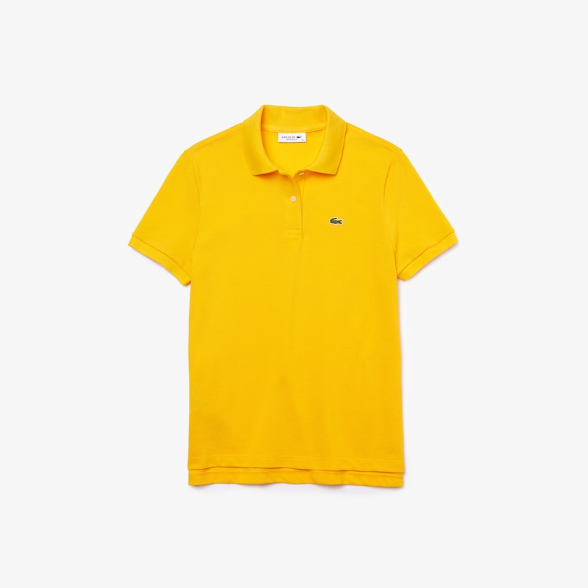 Camisa Polo Lacoste Classic Fit Soft Cotton Petit Piqué Mujer Amarillos | NJ7-77027W4