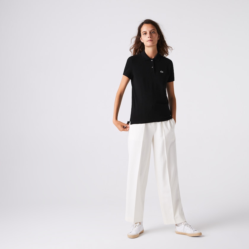 Camisa Polo Lacoste Classic Fit Soft Cotton Petit Piqué Mujer Negros | YP0-28522P2