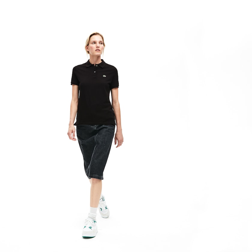 Camisa Polo Lacoste Classic Fit Soft Cotton Petit Piqué Mujer Negros | YP0-28522P2