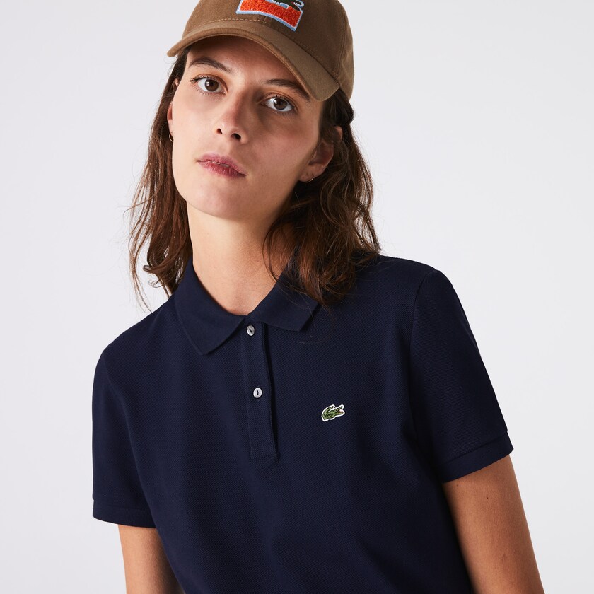 Camisa Polo Lacoste Classic Fit Soft Cotton Petit Piqué Mujer Azul Marino Azules | XD6-02300Q1