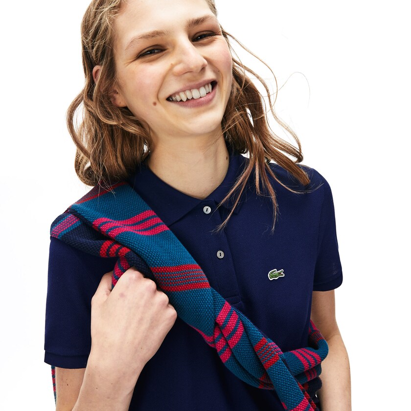 Camisa Polo Lacoste Classic Fit Soft Cotton Petit Piqué Mujer Azul Marino Azules | XD6-02300Q1