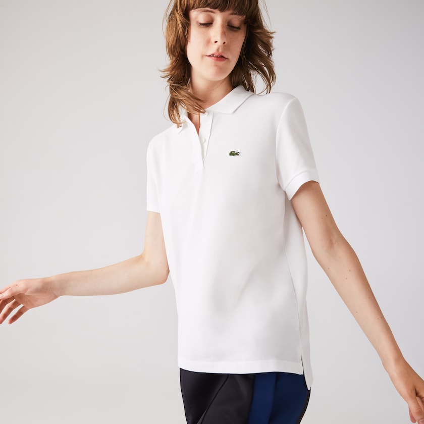 Camisa Polo Lacoste Classic Fit Soft Cotton Petit Piqué Mujer Blancos | EF3-02580T4
