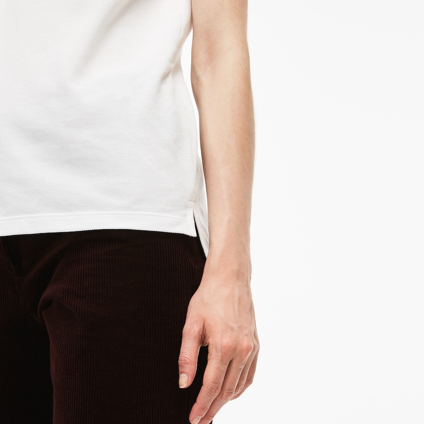 Camisa Polo Lacoste Classic Fit Soft Cotton Petit Piqué Mujer Blancos | EF3-02580T4