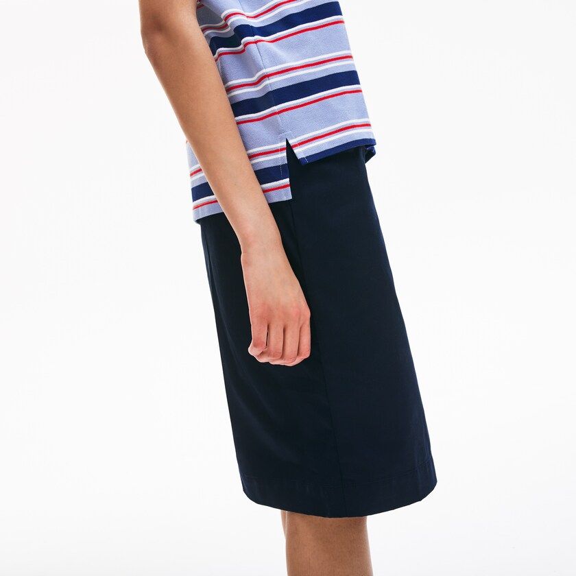Camisa Polo Lacoste Classic Fit Striped Cotton Mujer Morados Azul Marino Azules Blancos Rojos Rosas Claro | HV2-40204W5