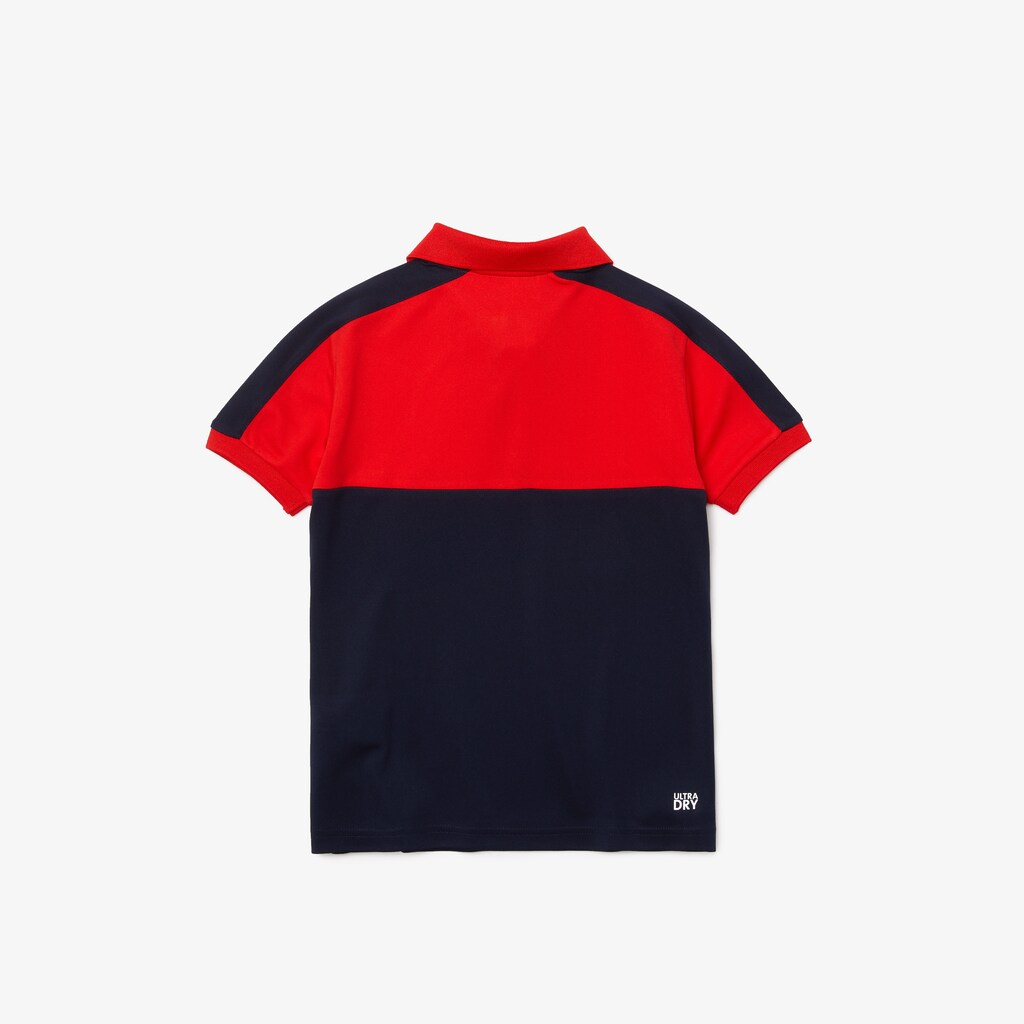 Camisa Polo Lacoste Niños Rojos Azul Marino Azules Colorblock Breathable Piqué KJ2-29612D7