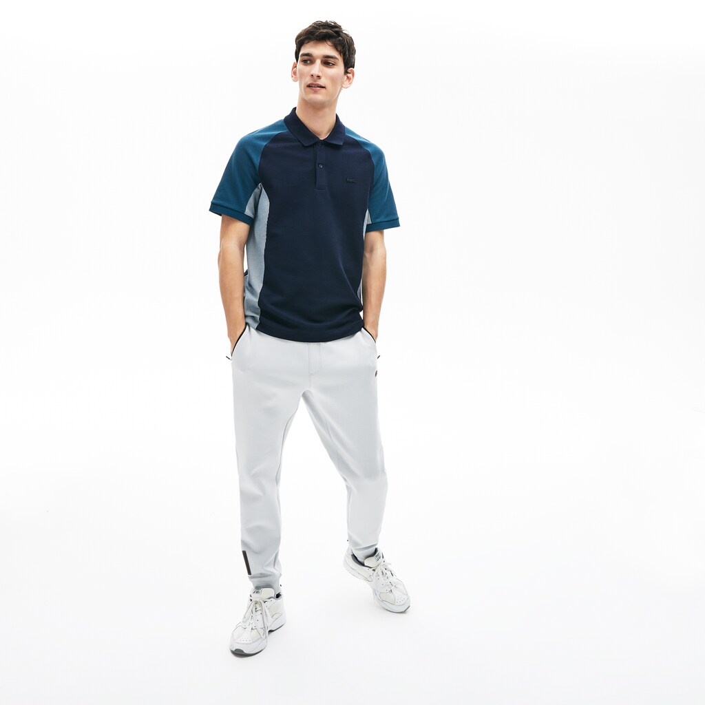 Camisa Polo Lacoste Colorblock Piqué Hombre Azul Marino Azules Grises Azul Marino Azules | BE3-81208J6