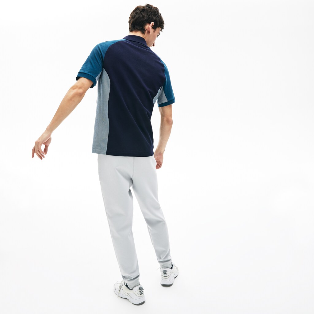 Camisa Polo Lacoste Colorblock Piqué Hombre Azul Marino Azules Grises Azul Marino Azules | BE3-81208J6