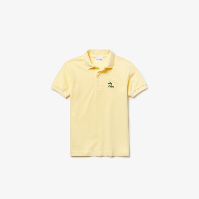 Camisa Polo Lacoste Niños Amarillos Embroidered Cotton Petit Piqué IT7-26742Q3