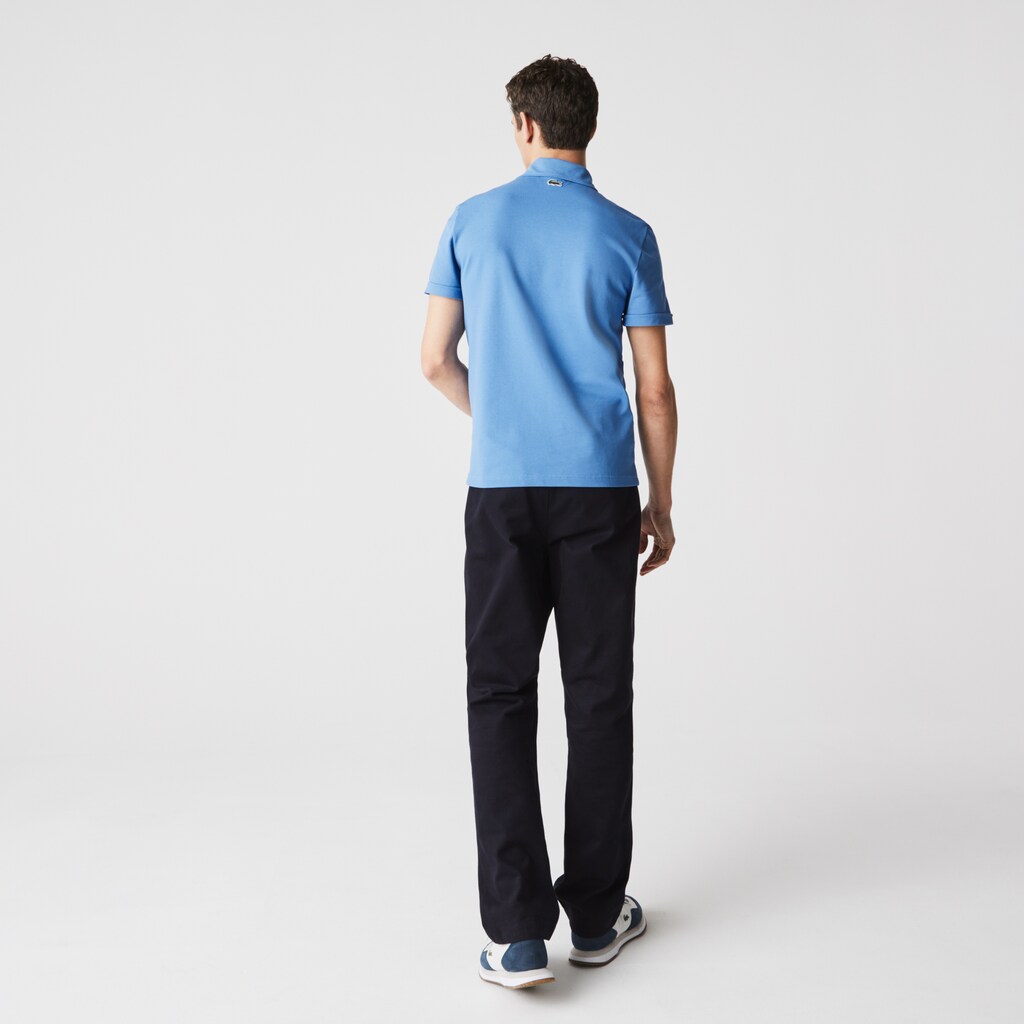 Camisa Polo Lacoste Heritage Slim Fit Stretch Cotton Piqué Hombre Blancos Azules Blancos | SG1-67246G0