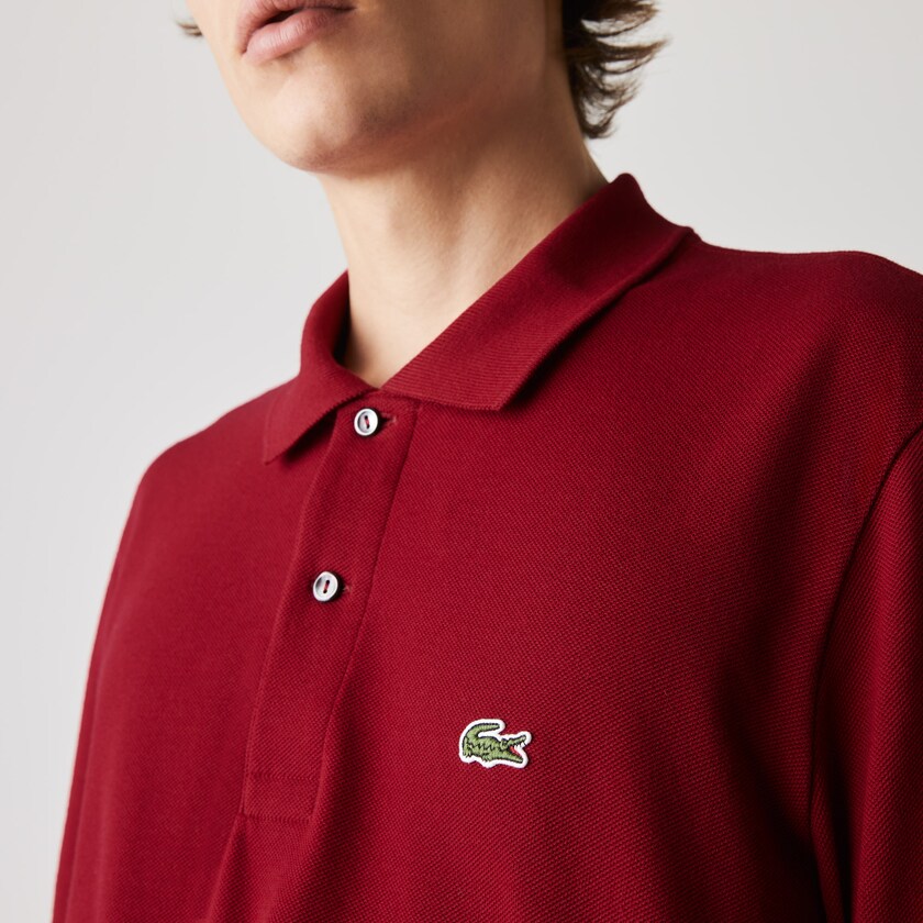 Camisa Polo Lacoste Hombre Rojos Oscuro Long-Sleeve Classic Fit L.12.12 IN3-34543M2