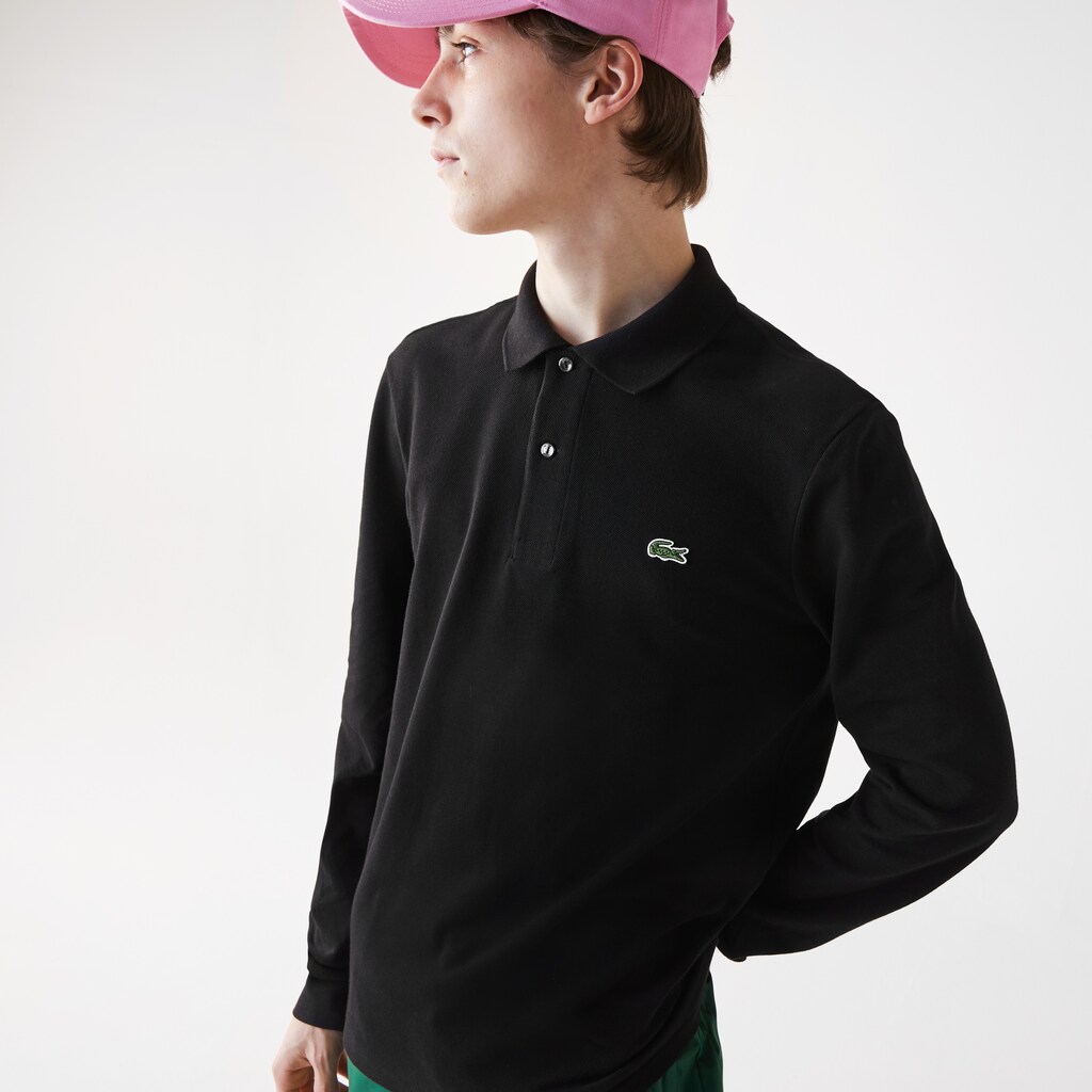Camisa Polo Lacoste Long-Sleeve Classic Fit L.12.12 Hombre Negros | EJ7-56195U5