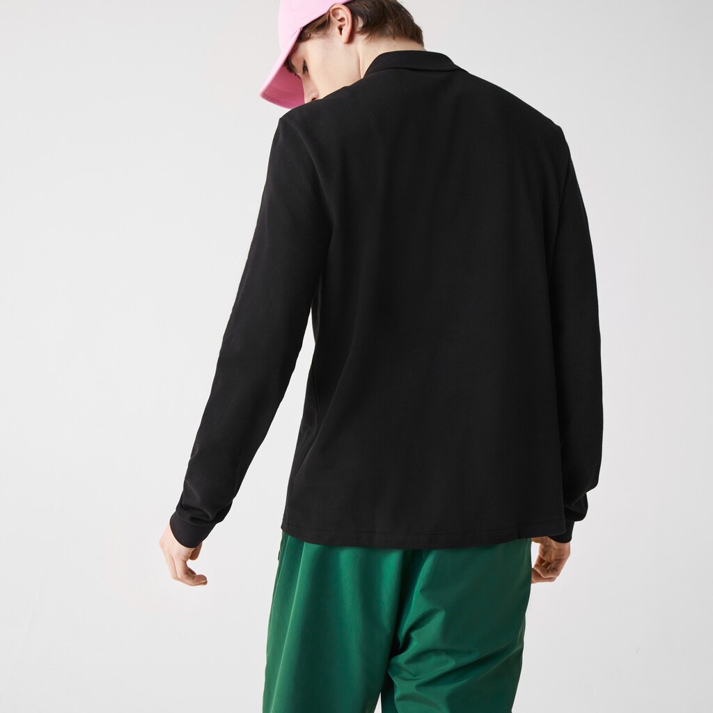 Camisa Polo Lacoste Long-Sleeve Classic Fit L.12.12 Hombre Negros | EJ7-56195U5