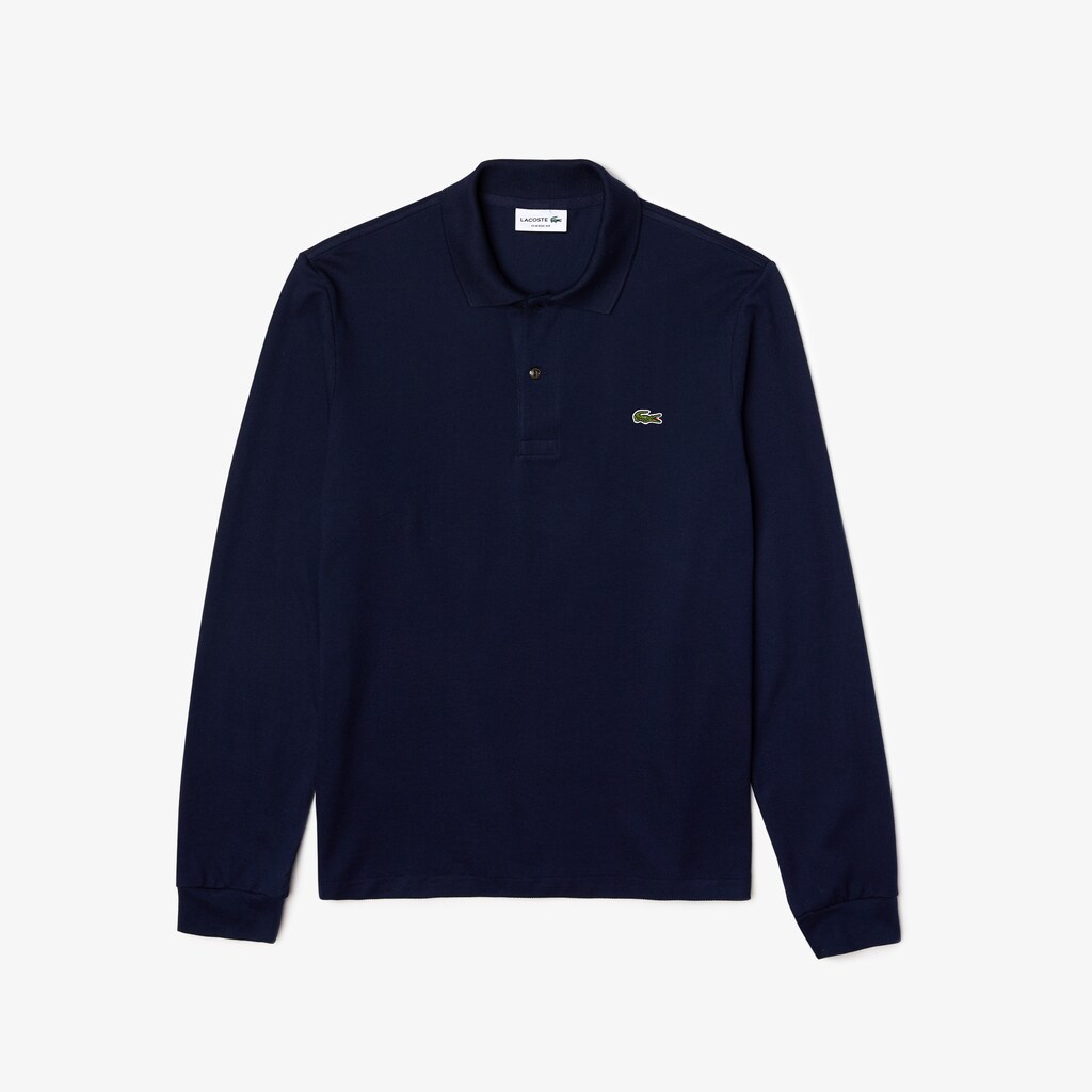 Camisa Polo Lacoste Long-Sleeve Classic Fit L.12.12 Hombre Azul Marino Azules | WK1-24592L8