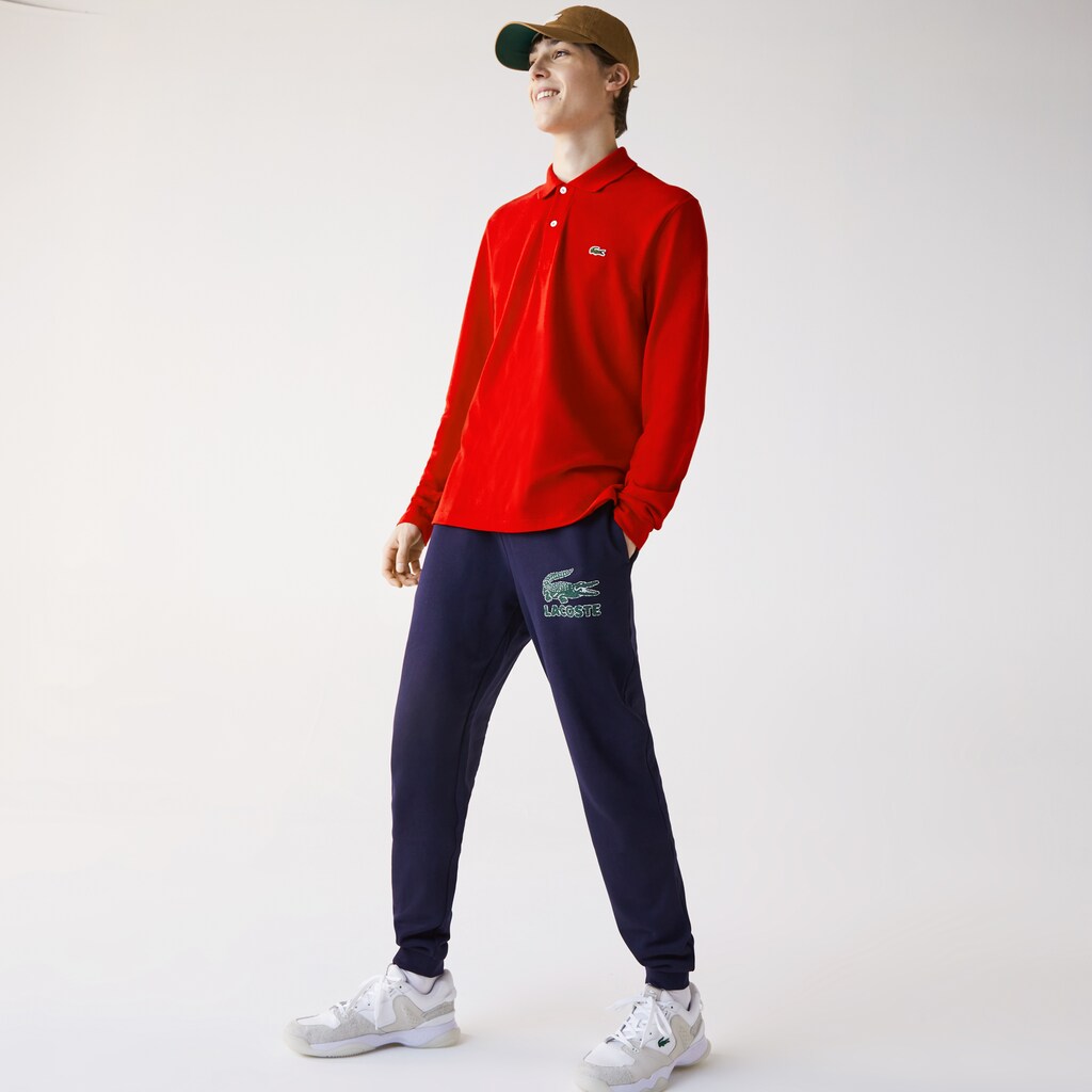 Camisa Polo Lacoste Long-Sleeve Classic Fit L.12.12 Hombre Rojos | ND4-02450B5