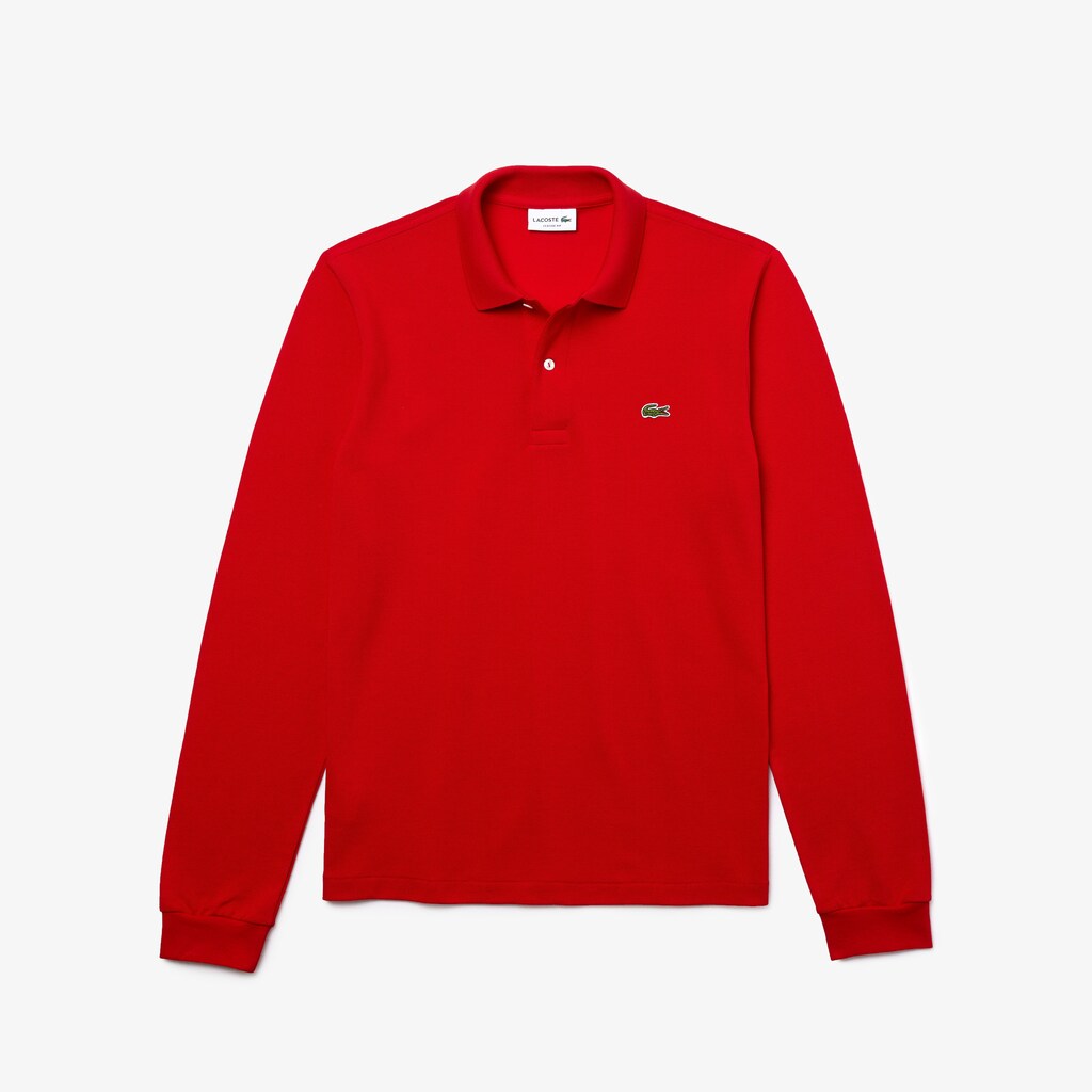 Camisa Polo Lacoste Long-Sleeve Classic Fit L.12.12 Hombre Rojos | ND4-02450B5