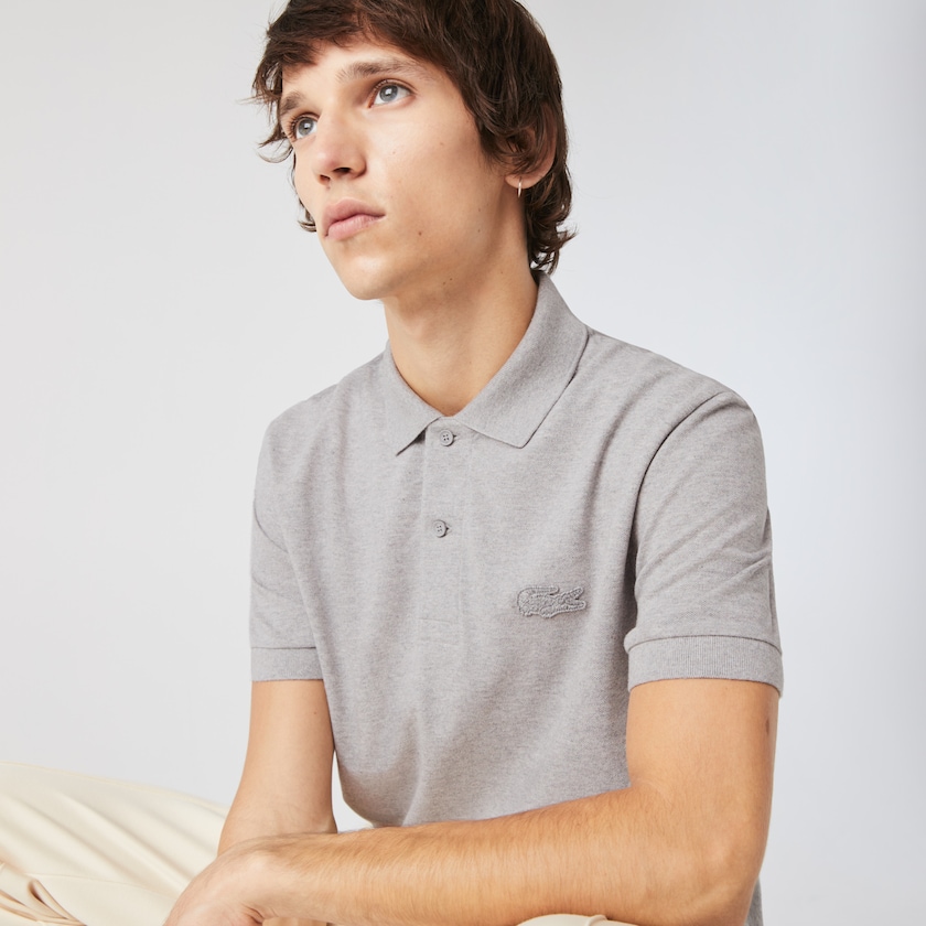 Camisa Polo Lacoste Loop Hombre Grises | SU1-85558I3