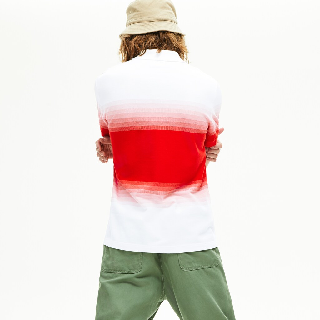 Camisa Polo Lacoste Made in France Cotton Piqué Regular Fit Hombre Blancos Rojos | MK9-75427G8
