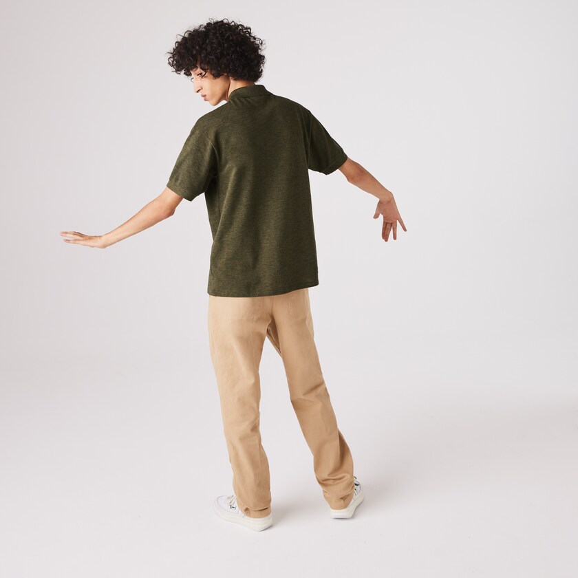 Camisa Polo Lacoste Marl Fabric L.12.12 Hombre Kaki Verdes | CC7-44054J4