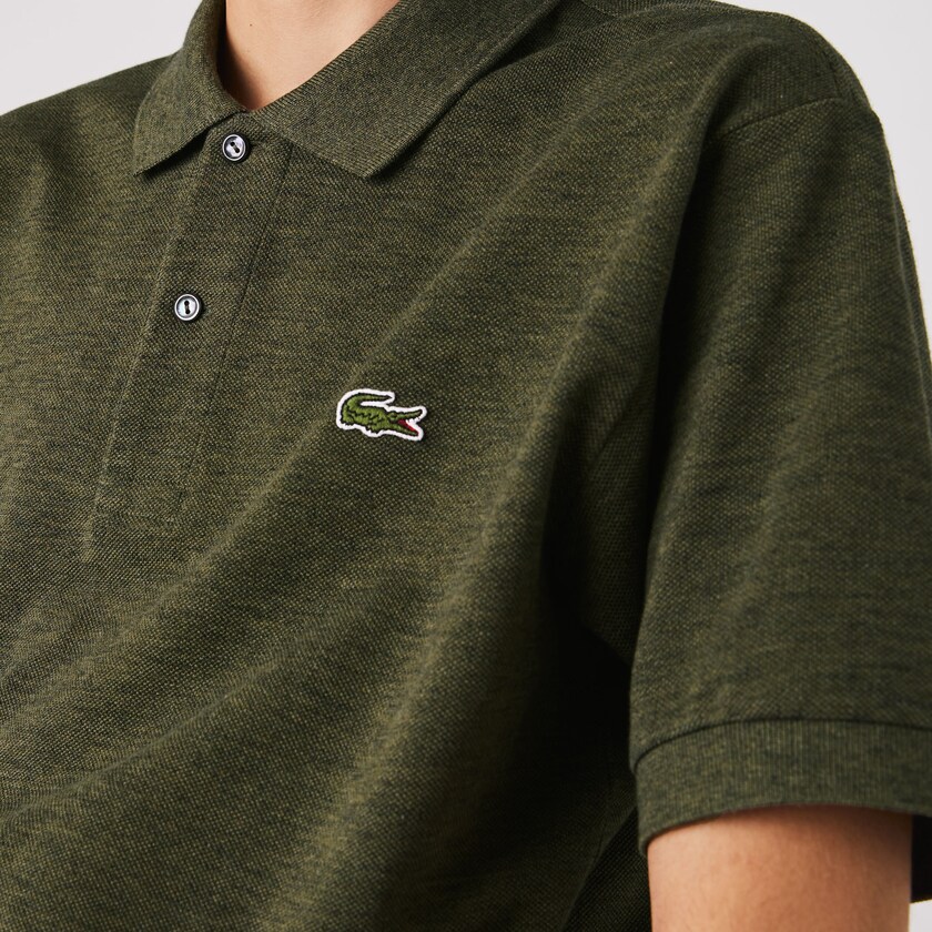 Camisa Polo Lacoste Marl Fabric L.12.12 Hombre Kaki Verdes | CC7-44054J4