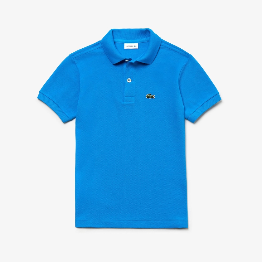 Camisa Polo Lacoste Niños Azules Petit Piqué QG8-76937K9
