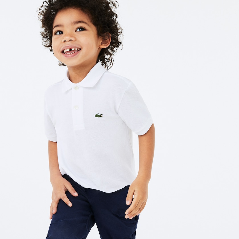 Camisa Polo Lacoste Niños Blancos Petit Piqué TJ1-35813K2