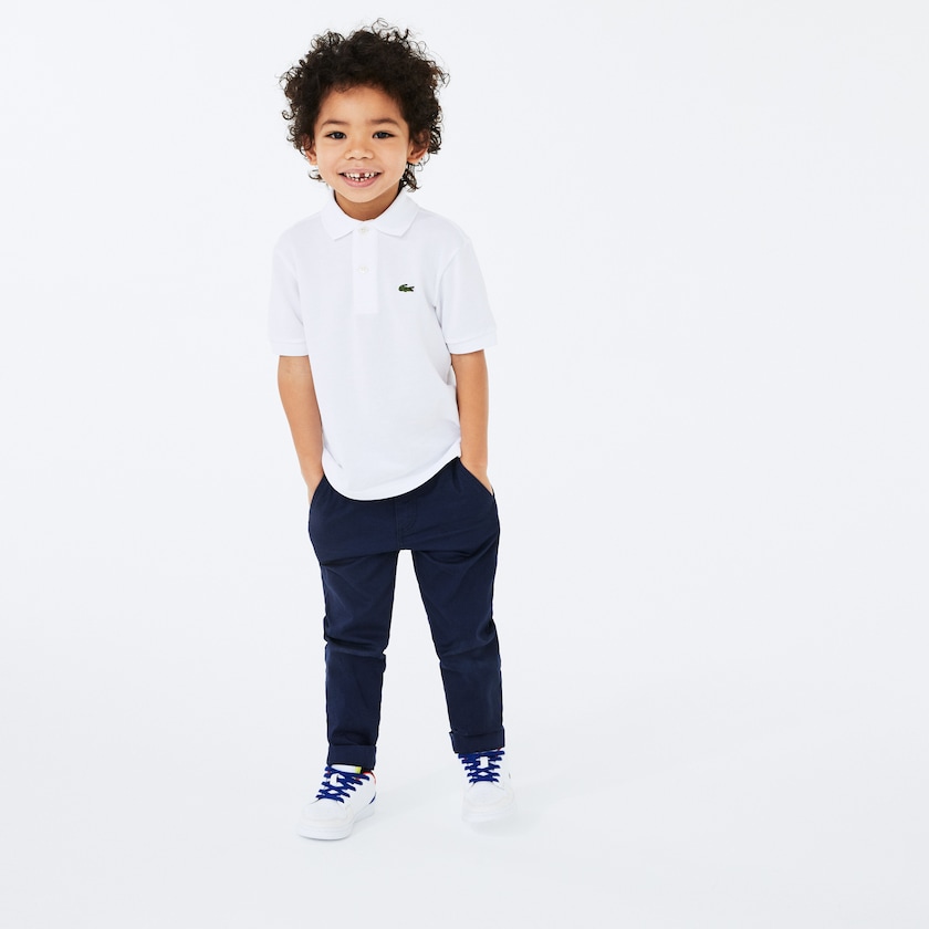 Camisa Polo Lacoste Niños Blancos Petit Piqué TJ1-35813K2