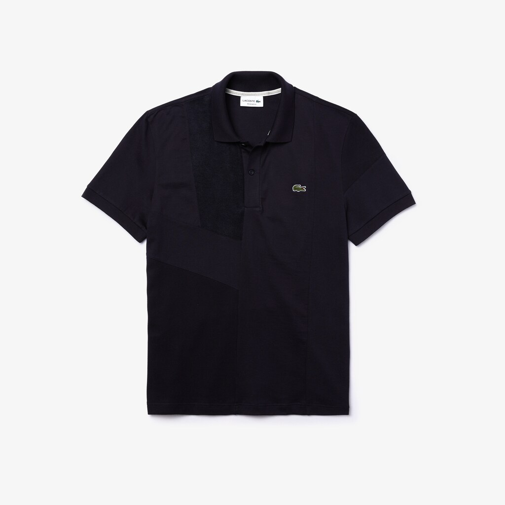Camisa Polo Lacoste Regular Fit Colourblock Stretch Piqué Hombre Azul Marino Azules | MD4-29222L9