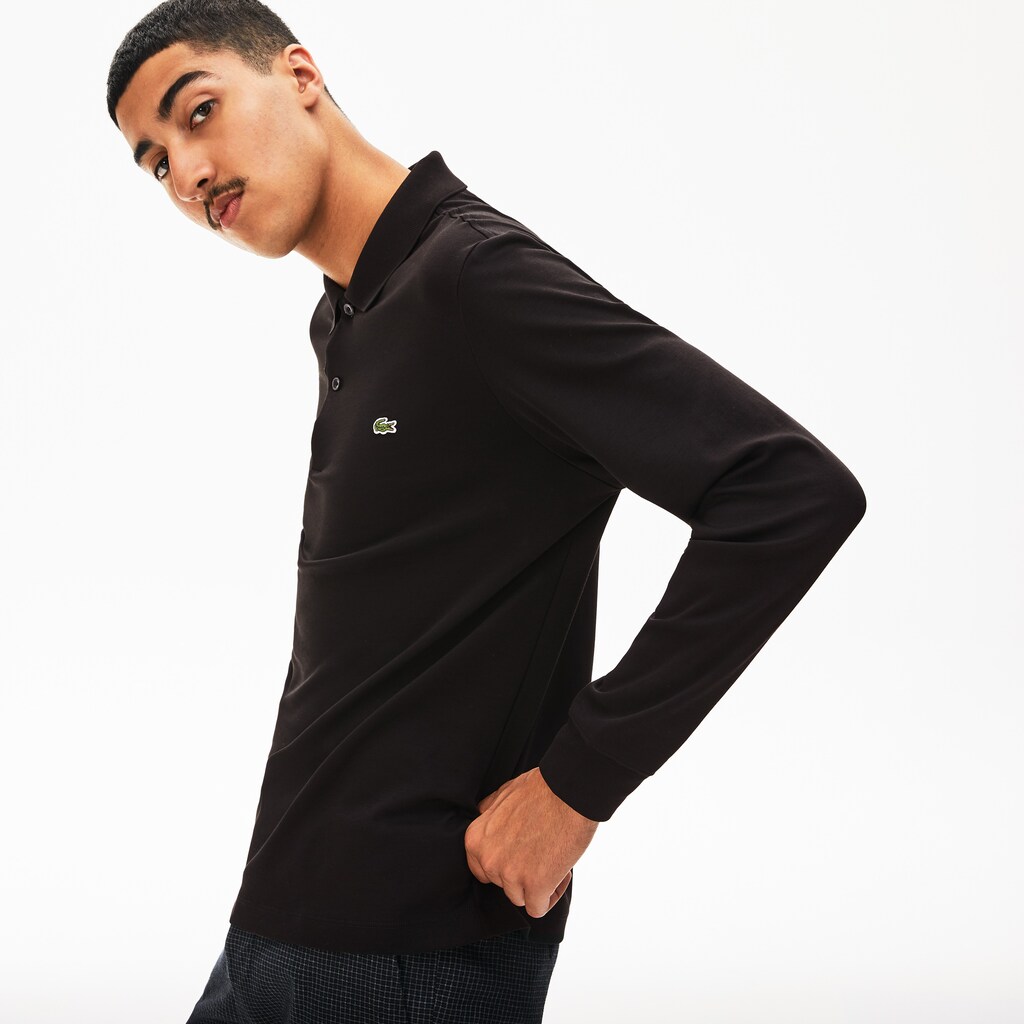 Camisa Polo Lacoste Regular Fit Cotton Hombre Negros | WB2-95349D9