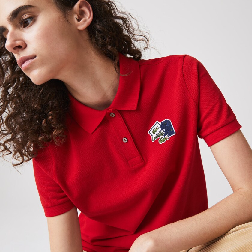 Camisa Polo Lacoste Regular Fit Cotton Piqué Mujer Rojos | LQ6-39843W0