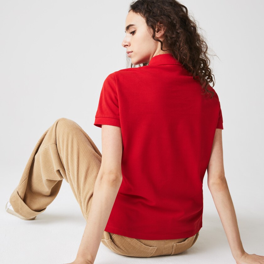 Camisa Polo Lacoste Regular Fit Cotton Piqué Mujer Rojos | LQ6-39843W0