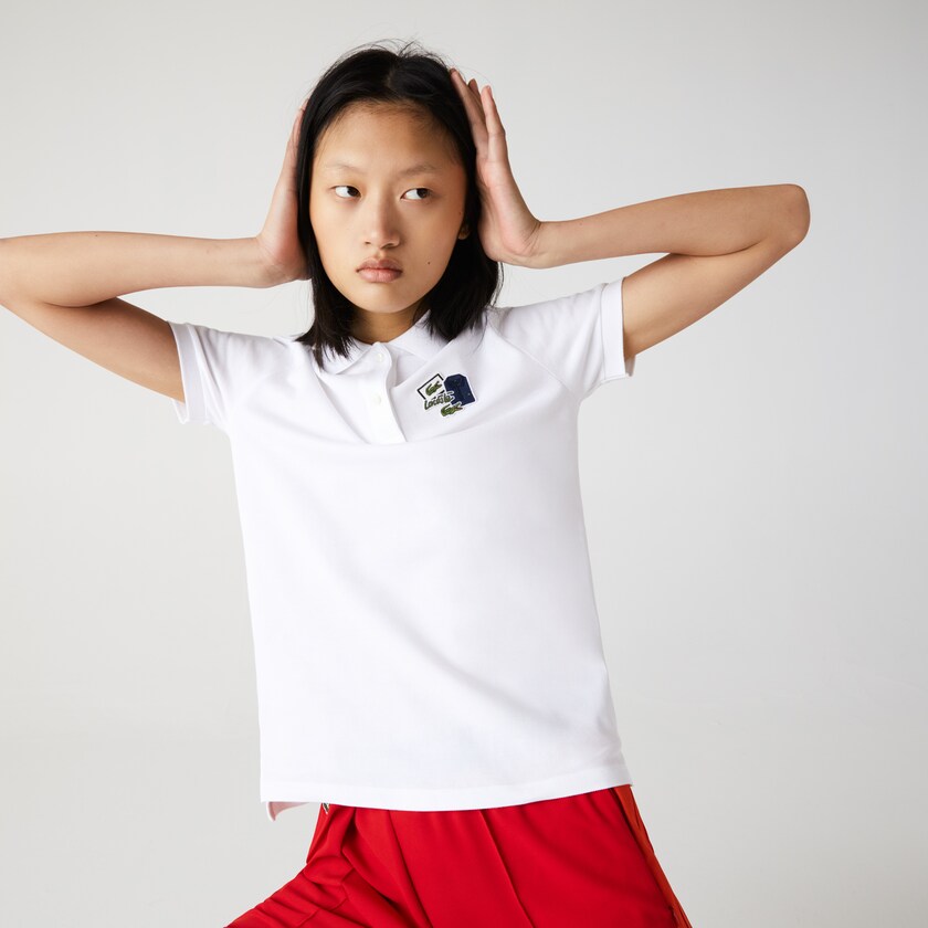 Camisa Polo Lacoste Regular Fit Cotton Piqué Mujer Blancos | WQ6-87908F6