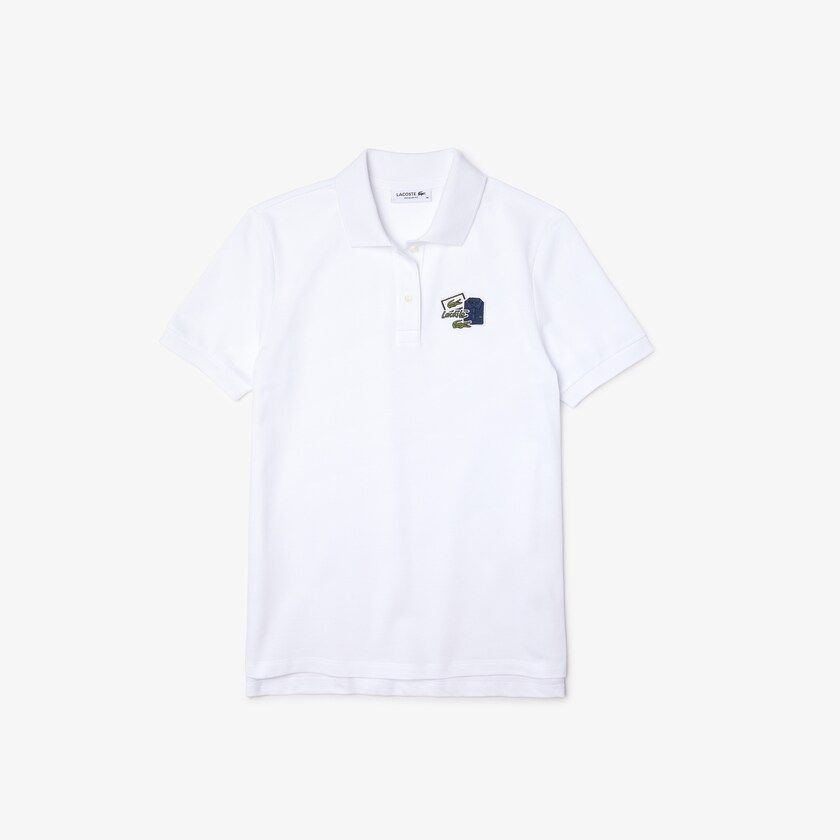 Camisa Polo Lacoste Regular Fit Cotton Piqué Mujer Blancos | WQ6-87908F6