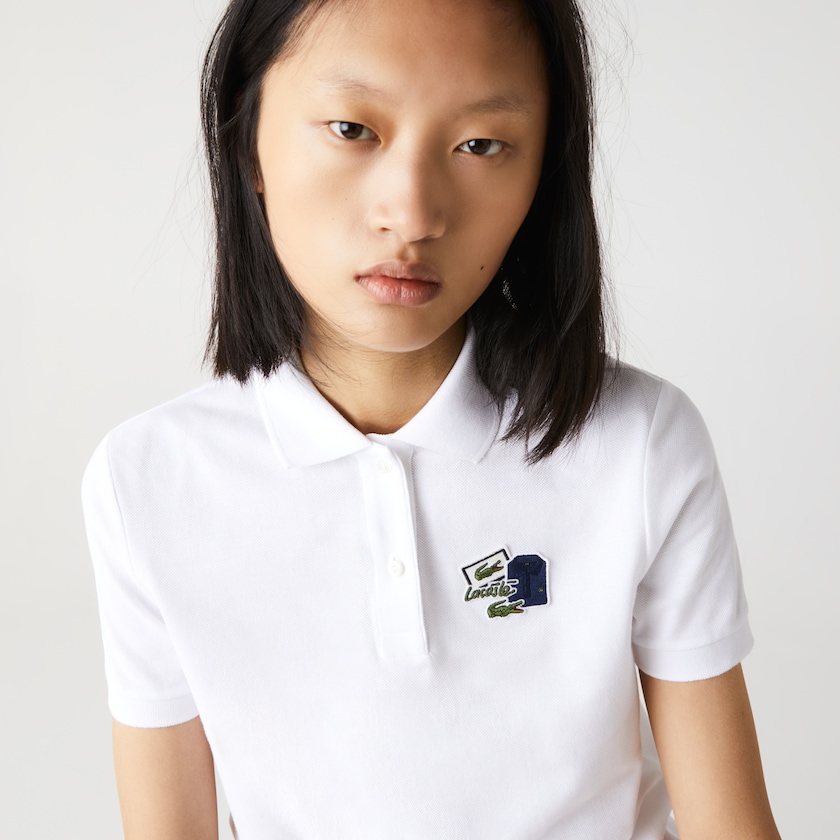Camisa Polo Lacoste Regular Fit Cotton Piqué Mujer Blancos | WQ6-87908F6