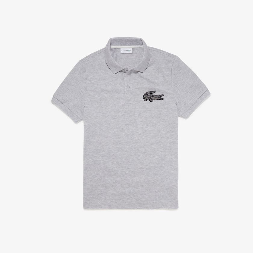 Camisa Polo Lacoste Regular Fit Crocodile Badge Cotton Piqué Hombre Blancos Rojos | NL8-81118I5