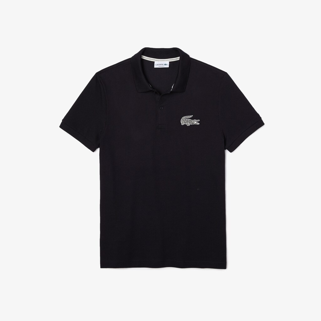 Camisa Polo Lacoste Regular Fit Crocodile Badge Cotton Piqué Hombre Azul Marino Azules | DS9-91239S2