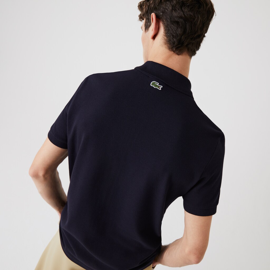 Camisa Polo Lacoste Regular Fit Crocodile Badge Cotton Piqué Hombre Azul Marino Azules | DS9-91239S2