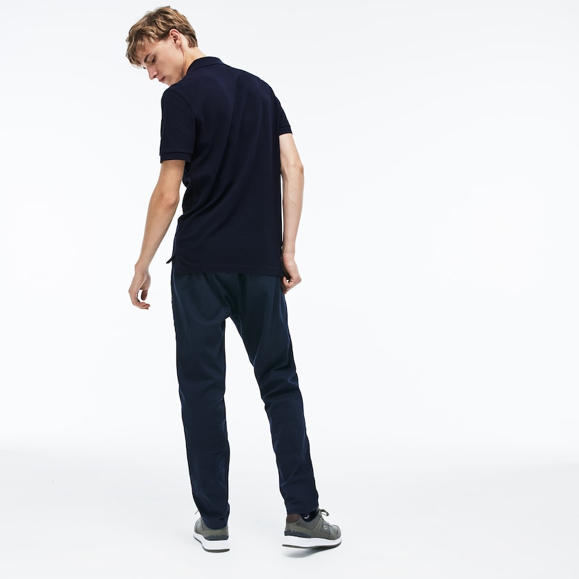 Camisa Polo Lacoste Regular Fit LCST Lettering Petit Piqué Hombre Azul Marino Azules | GP5-54005J9