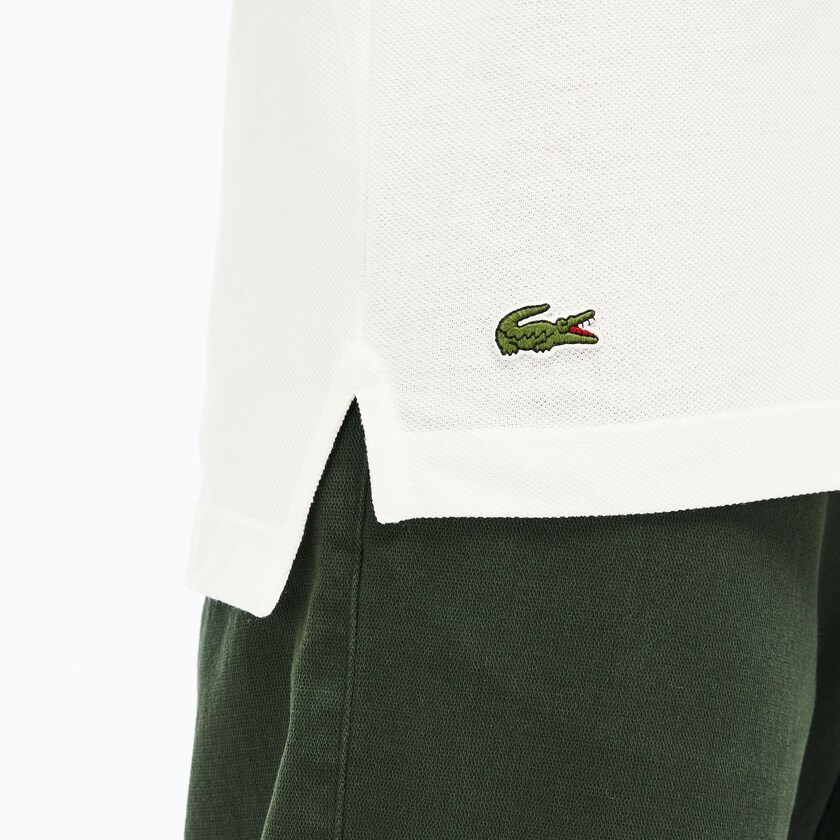Camisa Polo Lacoste Regular Fit LCST Lettering Petit Piqué Hombre Blancos | RF5-62606E0
